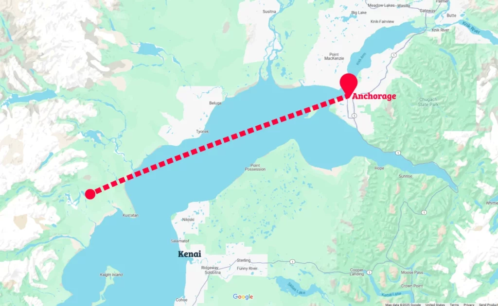 Flight Path to Redoubt Bay